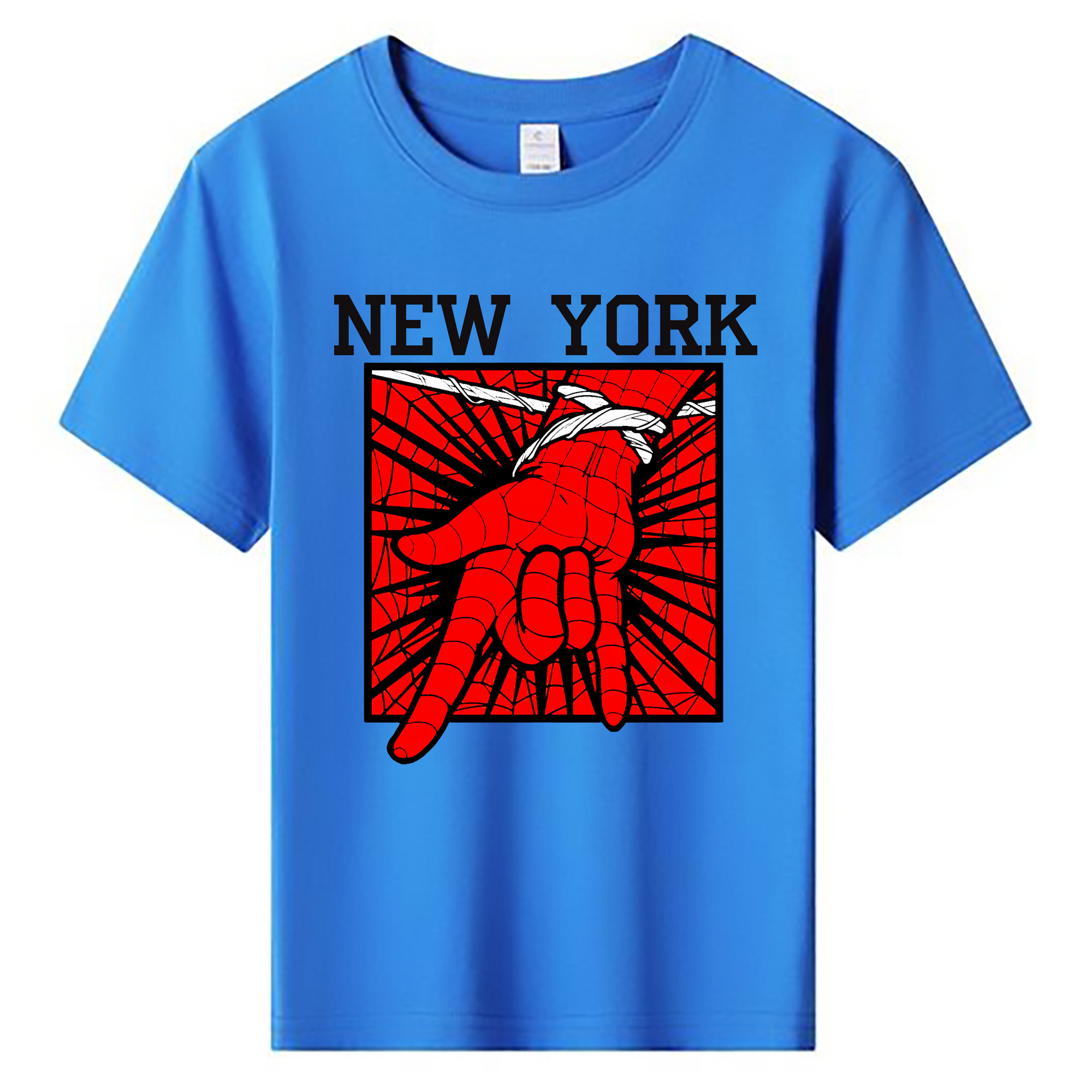 （画像用） Spider Man スパイダーマン 綿100％キッズTシャツ（フロントプリント）